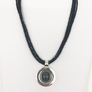 Black and silver necklace